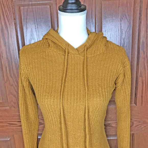 Super Cute! Mustard Yellow Sweater Dress - Picture 2 of 4